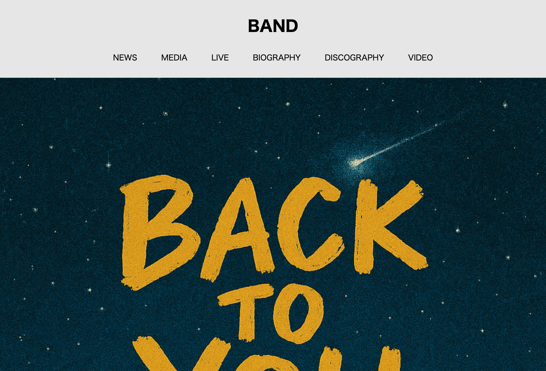 BANDのオフィシャルホームページ